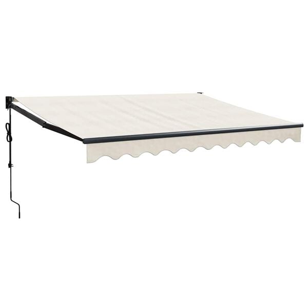 vidaXL Automatic Retractable Awning Cream 9.8x8.2'