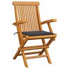 vidaXL Garden Chair Set of 4 Teak Natural Fine sanded teak hardwood