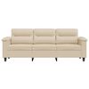 vidaXL 3-seater Sofa Cream Microfiber 3-seater Durable 3-Seater Sofa