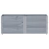 vidaXL Garden Planter Grey Solid pine wood 59.1 x 19.7 in Foldable