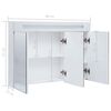 vidaXL Bathroom Cabinet White and silver