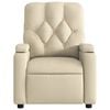 vidaXL Massage Recliner Chair Cream Polyester Fabric Standard