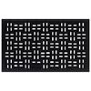 vidaXL Door Mat Black Rubber 17.7x29.5 in Door Mat Rectangular