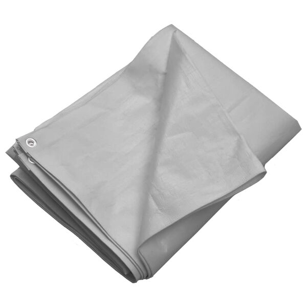 vidaXL Tarpaulin 0.9 oz/ft&sup2; 19.7'x32.8' Gray HDPE