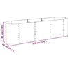 vidaXL Garden Raised Bed Grey Galvanized Steel 126.0 x 31.9 x 31.9 in