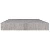vidaXL Wall Shelf Set of 4 Concrete Gray Honeycomb MDF, metal Small