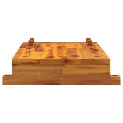 vidaXL Workbench Tabletop with Vice 20.5"x17.3"x3.7" Solid Wood Acacia