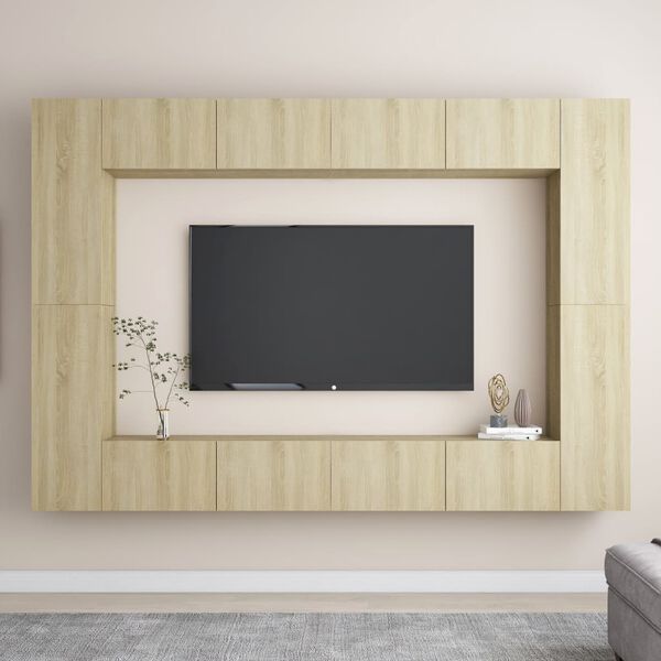 vidaXL TV Cabinet Sonoma oak Engineered wood Medium TV Cabinet