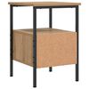 vidaXL Bedside Cabinet Artisan Oak Engineered wood, Iron Compact