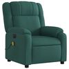 vidaXL Electric Massage Recliner Chair Dark Green Fabric