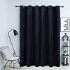 vidaXL Blackout Curtain with Metal Rings Velvet Black 114.2x96.5"