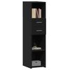 vidaXL Highboard Black Engineered wood Tall Highboard Rectangular