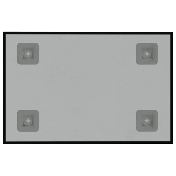 vidaXL Wall-mounted Magnetic Board Black 11.8"x7.9" Tempered Glass