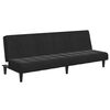 vidaXL 2-Seater Sofa Bed with Footstool Black Velvet