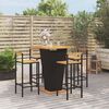 vidaXL Garden Bar Set Black