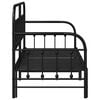 vidaXL Daybed Frame Black 29.53 x 74.80 in Powder-Coated Steel