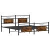 vidaXL Bed Frame Smoked Oak Steel, engineered wood Super King Bed Frame