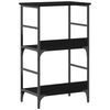 vidaXL Bookshelf Black oak 19.69 x 12.99 x 46.26 in Engineered Wood