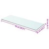 vidaXL Glass Panel Clear Tempered Glass 27.6 in x 9.8 in Glass Shelf
