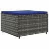 vidaXL Patio Lounge Set Gray PE rattan, powder-coated steel Medium