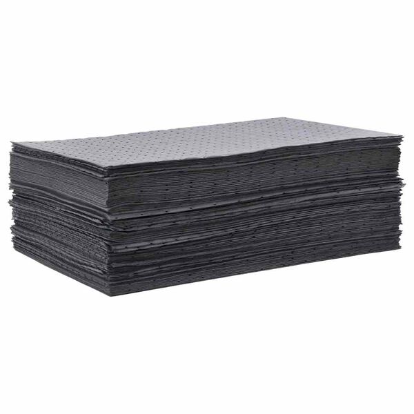 vidaXL Oil Absorbent Pads 100 pcs Grey 15.7x19.7"