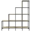vidaXL Bookcase Sonoma oak Engineered wood, metal Medium Adjustable Feet