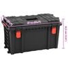 vidaXL Portable Flight Case Black 22.4"x13.8"x12.8" PP