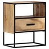 vidaXL Nightstand Brown and Black