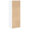 vidaXL Bookcase White Engineered wood 15.7 x 11.8 x 44.9 in Bookcase