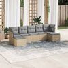vidaXL Garden Sofa Set Light Grey PE Rattan Large Modular