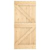 vidaXL Sliding Door with Hardware Set 37.4x82.7" Solid Wood Pine