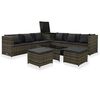 vidaXL Garden Sofa Set Grey, Dark Grey