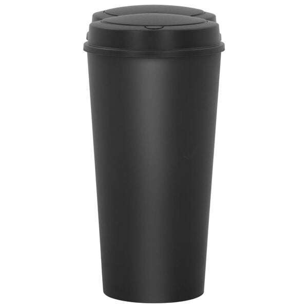 vidaXL Duo Bin Trash Can Black 13.2 gal
