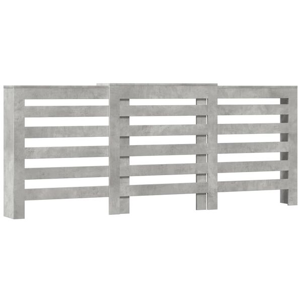 vidaXL Radiator Cover Concrete Grey 80.7x8.5x32.9" Engineered Wood