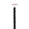 vidaXL Work Rope Black 0.24 " 328.1 ' Polypropylene