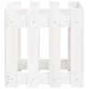 vidaXL Garden Planter White Solid pine wood 15.7 x 15.7 x 15.7 in