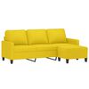 vidaXL 3-Seater Sofa With Footstool Light Yellow