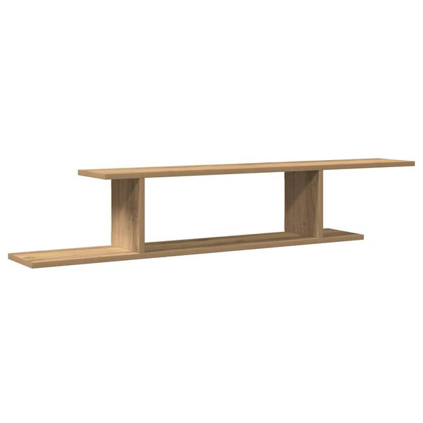 vidaXL Wall-mounted TV Shelf Artisan Oak Engineered Wood Medium