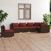vidaXL Garden Lounge Set Brown and Cinnamon Red