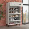 vidaXL Shoe Cabinet Concrete Grey 23.6x13.8x41.3" Engineered Wood