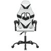 vidaXL Gaming Chair White and Black Faux Leather