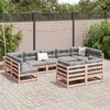 vidaXL Garden Sofa Set Reddish-brown Solid Douglas Fir wood Large