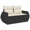 vidaXL Garden Sofa Set Black PE Rattan 5 Piece Set Modular
