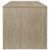 vidaXL Coffee Table White and Sonoma Oak Engineered Wood Small
