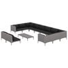 vidaXL Garden Lounge Set Dark Gray, Black