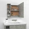 vidaXL Mirror Cabinet Concrete Grey Engineered Wood