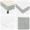 vidaXL Box Spring Bed with Mattress Light gray 62.99 x 78.74 in Velvet