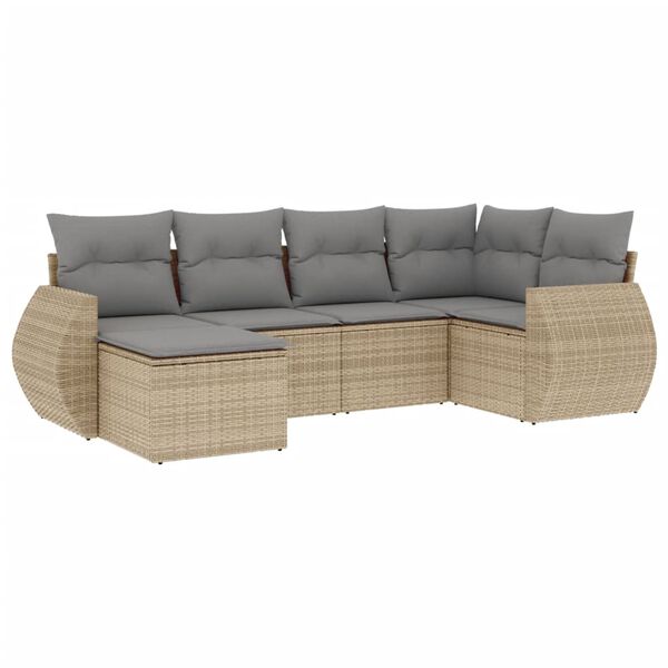 vidaXL Garden Sofa Set Beige, Light Grey