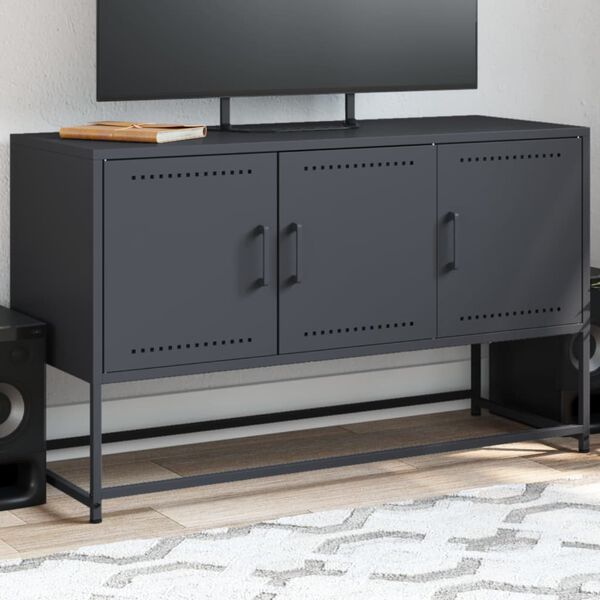 vidaXL TV Cabinet Anthracite Steel Medium TV Cabinet Rectangular