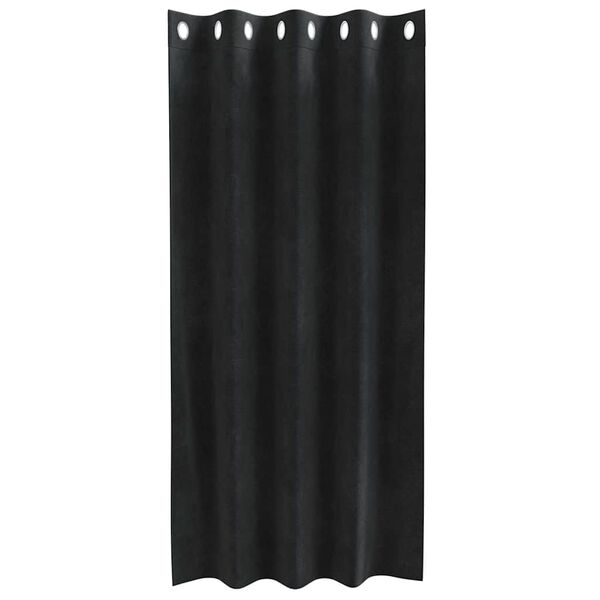 vidaXL Blackout Curtains 2 pcs Black 55.12 x 68.90 in Velvet